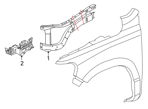 Battery Tray Diagram for 68443425AD