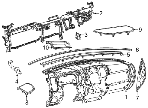 Base Panel Instrument Diagram for 7HW371R5AA