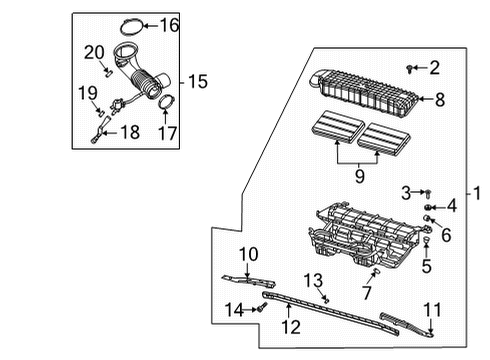 Air Cleaner Diagram for 53011457AB