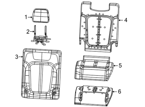 Rear Seat Back Cover Diagram for 7GL54WT5AD