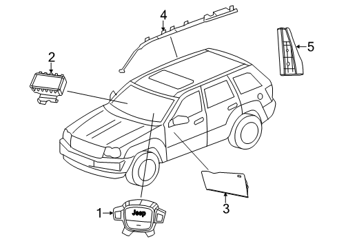 Driver Air Bag Diagram for 6MG521X9AD