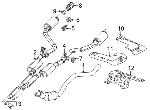 Exhaust Muffler Diagram for 68516710AA