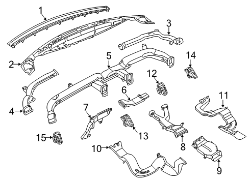 Instrument Panel Diagram for 68408724AA