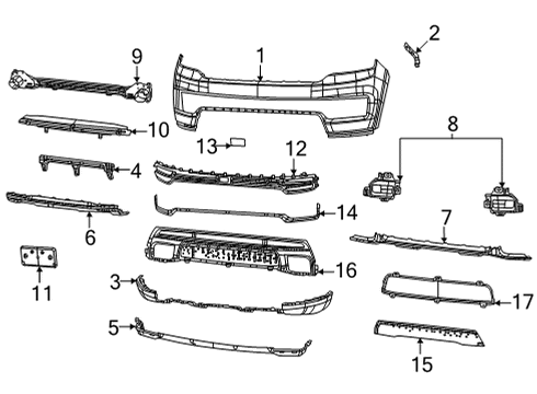 FASCIA-LOWER Diagram for 68426546AC