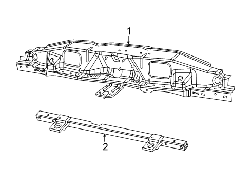 Front Bumper Beam Diagram for 68542320AA