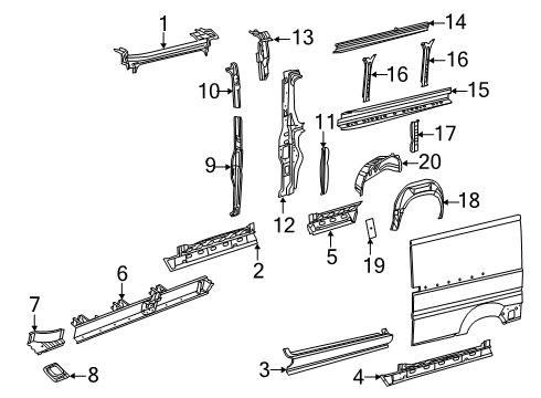 Reinforce-C-Pillar Diagram for 68248937AB