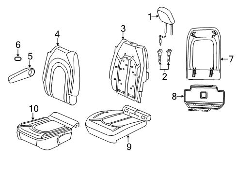 Second Row Headrest Diagram for 5SK771X9AC