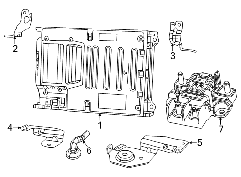 BATTERY-POWER PACK UNIT Diagram for 68682676AA