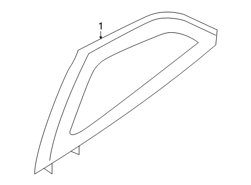 Glass-Quarter Window Diagram for 68234217AB