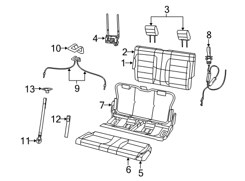 Cover-Rear Seat Back Diagram for 6PU20NR3AF