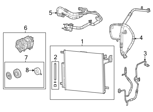 Air Conditioning Compressor Diagram for 68459833AD