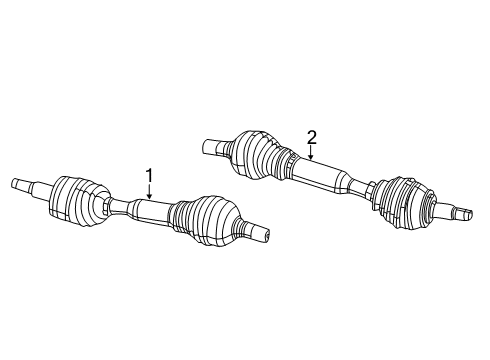 AXLE HALF Diagram for 68320309AB