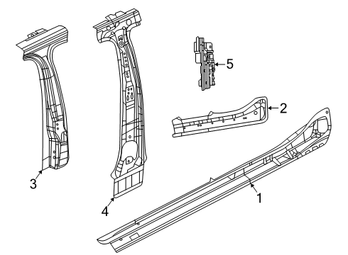 Panel-Side SILL Diagram for 68244109AD