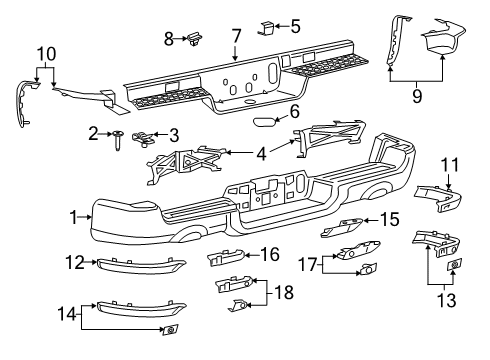 VALANCE-Rear Diagram for 68299101AC