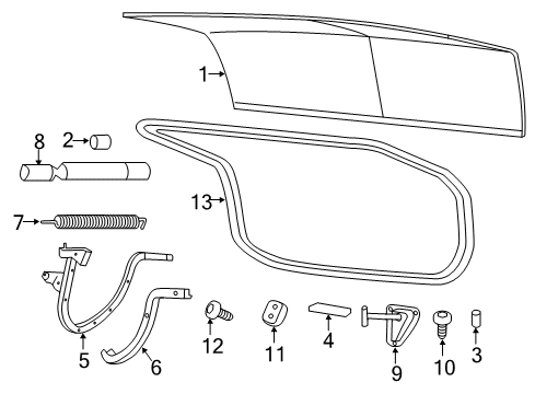 Deck Lid Diagram for 68660718AA