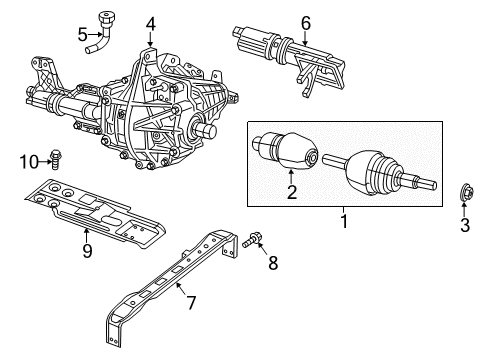 Service Front Axle Diagram for 68257420AG