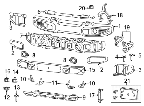 2024 Jeep Gladiator Bumper & Components - Front Diagram 2