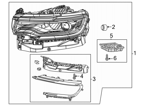 Headlamp Diagram for 68598986AA
