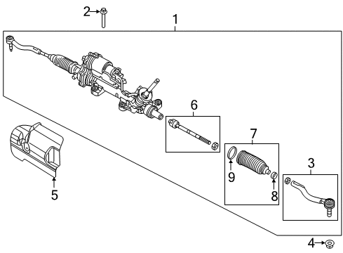 Gear-Rack And Pinion Diagram for 68594336AB