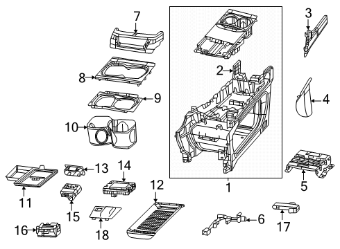 2021 Chrysler Pacifica Center Console Diagram 7