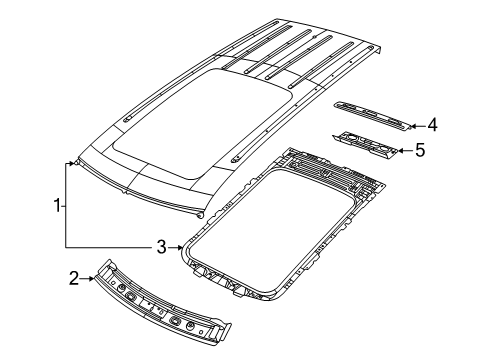 2022 Jeep Grand Cherokee L Roof & Components Diagram 3