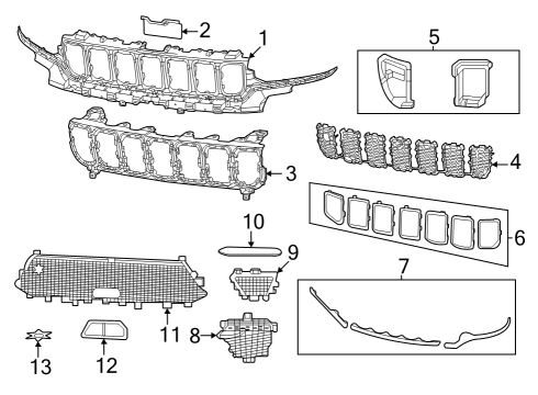 GRILLE-INSERT Diagram for 68430879AD