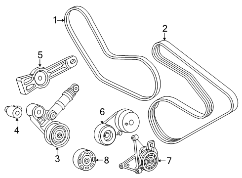 2025 Ram 1500 Belts & Pulleys Diagram 2