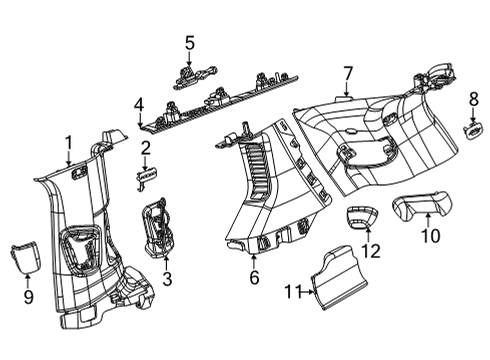 Outlet-C Pillar Diagram for 6XN911X7AC