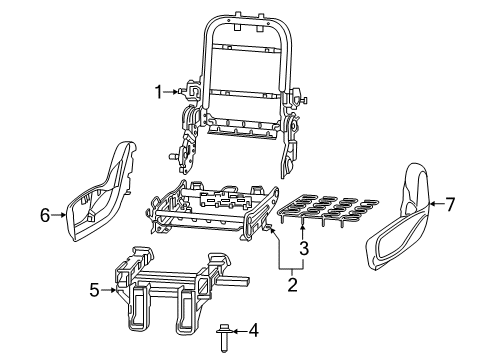 Bracket-Seat Support Diagram for 68249636AB