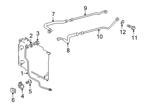 Tube-Oil Cooler Return Diagram for 5127725AA