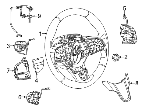 Steering Wheel Diagram for 7TA24LV5AA