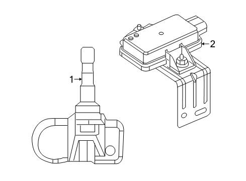 Tire Pressure Sensor Diagram for 68510769AA