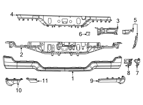 Rear Bumper Diagram for 7FM16SZ0AA