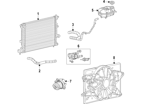 Radiator Cooling Diagram for 68552370AA