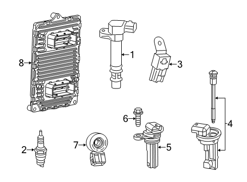 Engine Controller Diagram for 68540972AJ