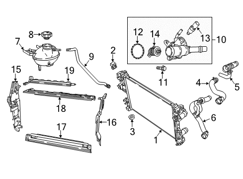RADIATOR UPPER Diagram for 68453548AA