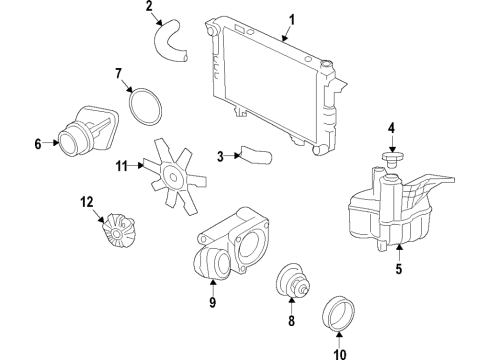 Water Pump Diagram for 68569196AA