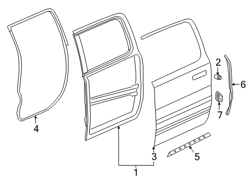 DOOR-REAR DOOR OUTER Diagram for 68292551AD