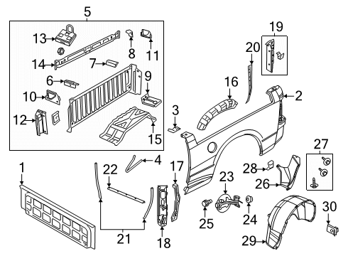 2022 Ram 1500 Classic Front & Side Panels Diagram 4