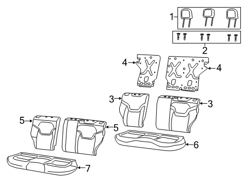 Cover Lt-Rear Seat Back Diagram for 6SK76U00AA