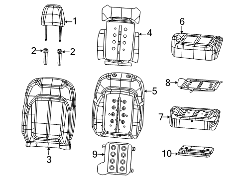 COVER-FRONT SEAT CUSHION Diagram for 7GK53WT5AG
