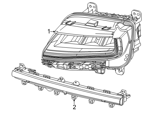 Headlamp Diagram for 68574136AB