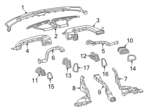 Outlet-Air Conditioning & Heater Diagram for 6RD22DX8AB