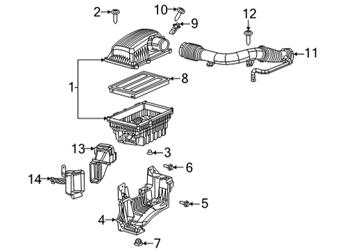 Air Cleaner Diagram for 68620400AA