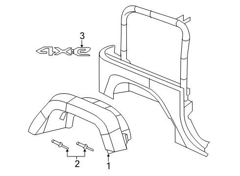 2022 Jeep Wrangler Exterior Trim - Quarter Panel Diagram 2
