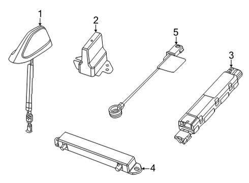 ANTENNA-BASE CABLE AND BRACKET Diagram for 6ZP28SSEAA