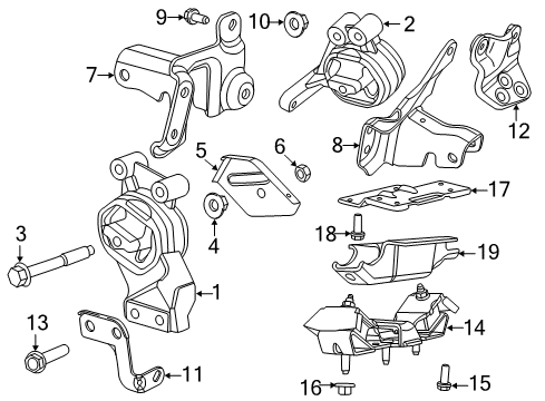 Support Diagram for 68159629AE