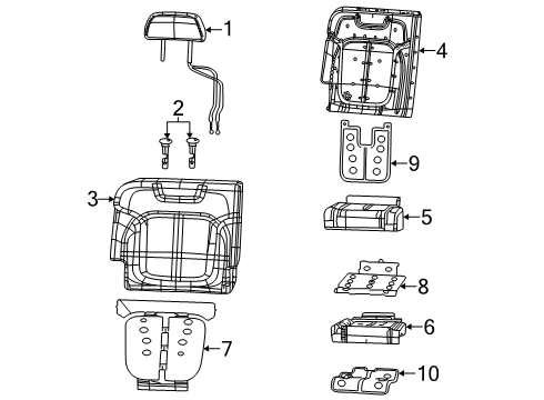 COVER-REAR SEAT CUSHION Diagram for 7KL88WT5AB