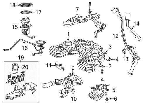 Fuel Filler Tube Diagram for 68377769AE