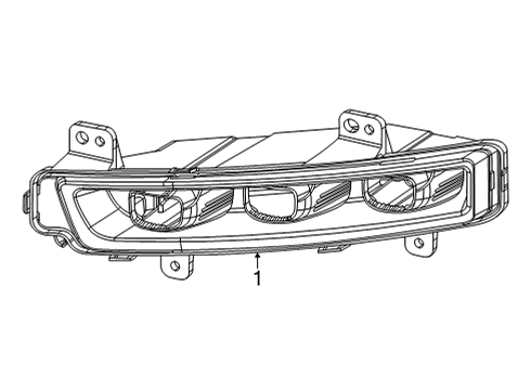 Front Fog Lamp Diagram for 68425743AD